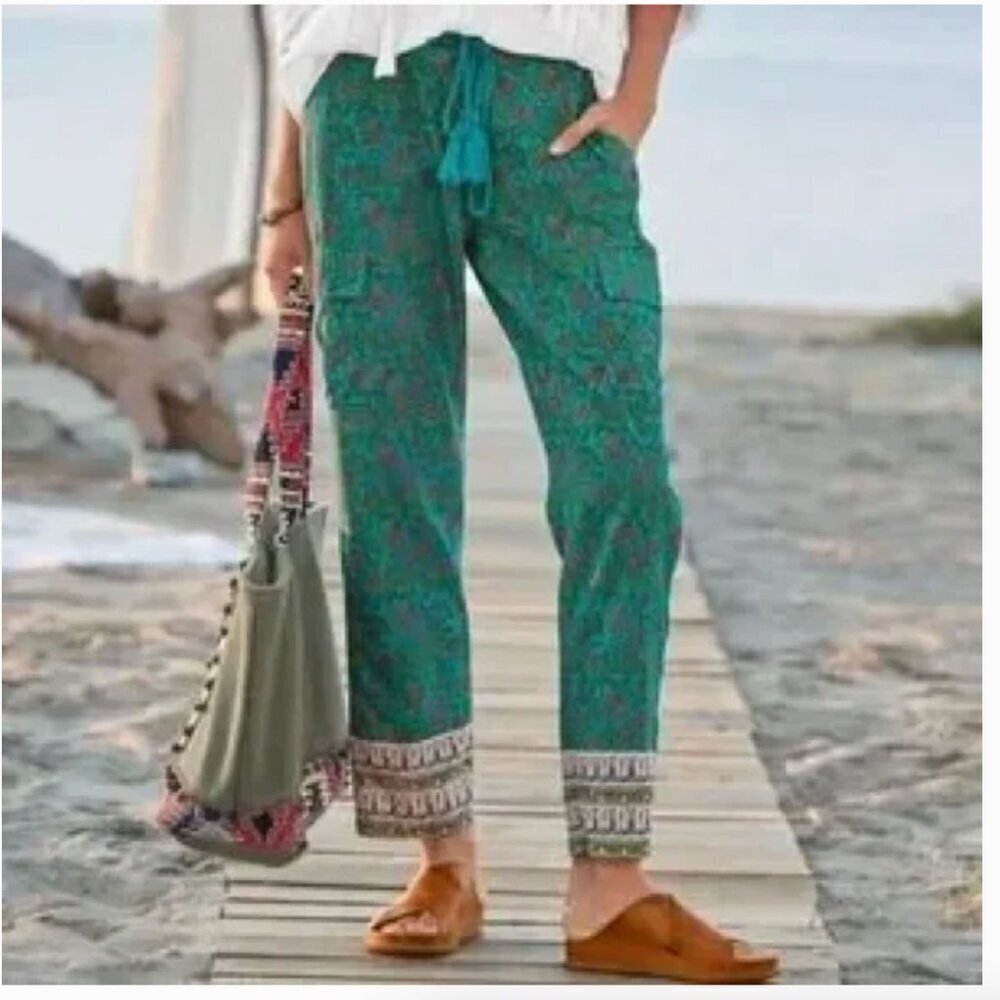 Sundance Running Rivers Colorful Boho Pants